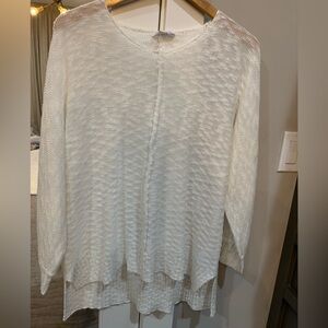 Korye Lightweight White Knit Hi Lo Sweater Size Medium
